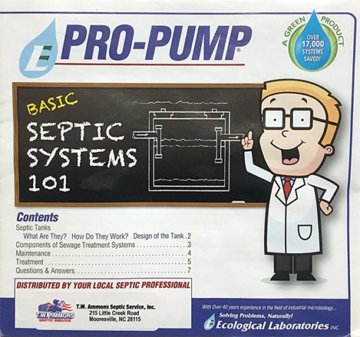 Pro Pump Septic Saver Booklet - TW Ammons Septic Service Inc